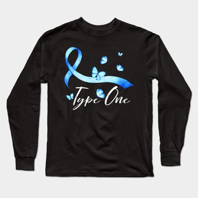 T1D T-Shirt Type 1 Diabetes Awareness Gift Long Sleeve T-Shirt by Lones Eiless